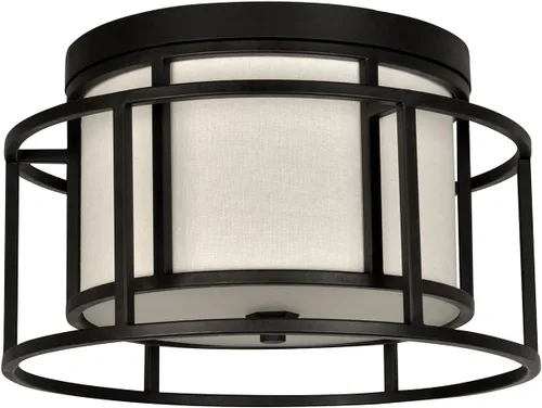 Vista 2 de Diseñador Brian Patrick Flynn's Hulton 2 Light Matte Black Hulton - Soporte de techo