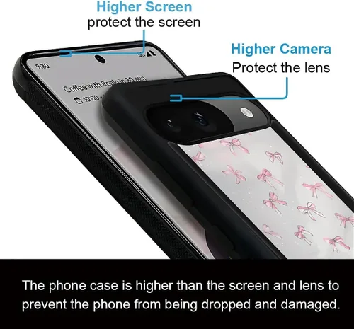 Vista 1372 de Compatible con Google Pixel 4A 5G Mobile Case Creative Acrylic Panel trasero Silicona Protección Grip especialmente diseñado para Google Pixel 4A 5G