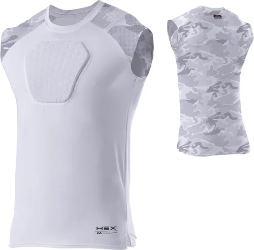 Vista 11 de McDavid HEX Chest Protector Shirt Heart Guard Sternum Compression Padded Shirt for Football, Lacrosse, Softball Rugby - Youth Negro