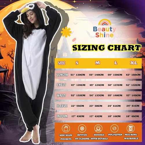 Vista 5 de Beauty Shine - Mameluco unisex para adultos, disfraz de personaje de caricaturas para cosplay, Halloween, Navidad, ropa para dormir o estar en casa