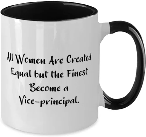 Vista 2 de Cool Vice-Principal Gifts, All Women Are Created, Birthday Unique Gifts, Two Tone 11oz Mug For Vice-Principal from Team Leader, Gifts for doctors