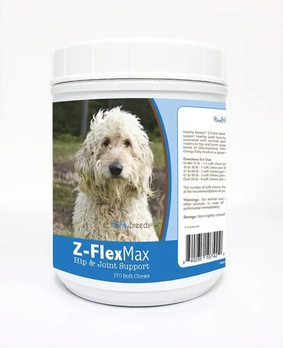 Vista 44 de Healthy Breeds Afghan Hound Z-Flex Max - Masticables suaves para cadera y articulaciones, 100