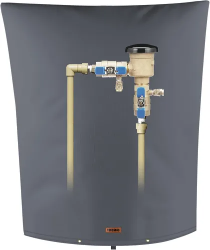 Vista 48 de Cubierta aislante de tubería para prevención de reflujo (5°F) – Bolsa aislada para válvula de aspersor de riego – Cubierta de bomba de pozo de agua