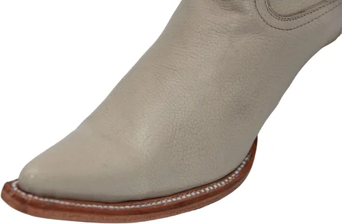 Vista 5 de The Western Shops Botas bordadas de cuero genuino para hombre