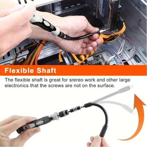 Vista 8 de Juego de destornilladores de precisión, kit de herramientas de reparación electrónica, brocas micro magnéticas para iPhone, computadora, laptop