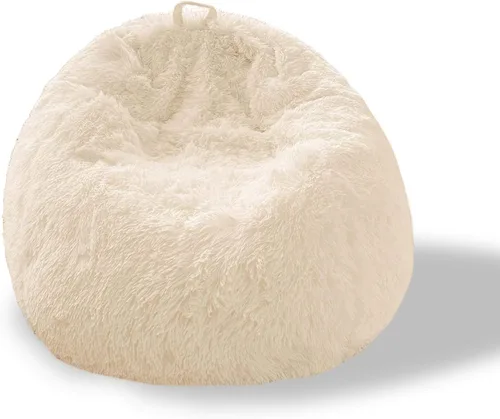 Vista 68 de BCU Funda para Silla Puf Ultra Suave Esponjosa de Piel Sintética Falsa Funda para Puf de Felpa Funda para Sillas de Sala de Estar para Adultos