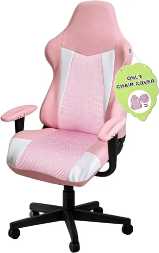 Vista 10 de Fundas para Sillas Gaming Solamente, Elásticas Suaves Gruesas de Malla Transpirable Resistentes a Rayones Funda de Asiento para Silla Gaming con 2
