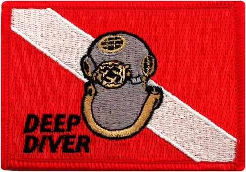 Vista 13 de Parche bordado de 100 inmersiones para buceo, emblema de bandera de buceo, recuerdo