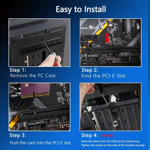 Vista 6 de Tarjeta de expansión PCIe a USB 3.0 de 7 puertos (2 USB tipo C y 5 USB tipo A)