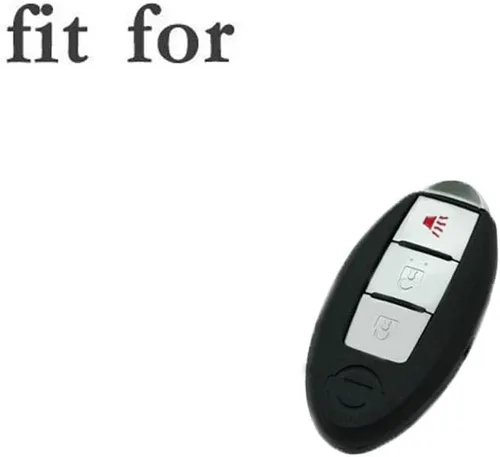Vista 4 de SEGADEN Funda protectora de silicona compatible con NISSAN 3 botones Smart Remote Key Fob CV9501 Negro