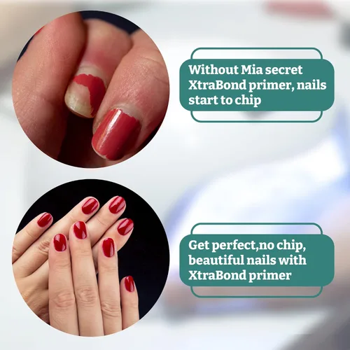Vista 2 de Mia Secret 4 unidades sin ácido imprimación Xtra Bond acrílico UV Gel 0.5 fl oz