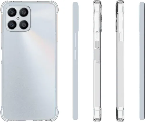 Vista 2 de USTIYA Caso para Honor X8 Clear TPU Cuatro Esquinas Cubierta Protectora Transparente Suave Funda