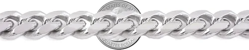 Vista 3 de Savlano Collar de cadena de eslabones cubanos italianos Miami de plata de ley 925 de 0512in para hombres y niños hecho en Italia viene en caja