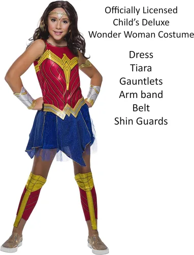 Vista 2 de Rubie's DC Comics WW84 Deluxe Wonder Woman - Disfraz para niña