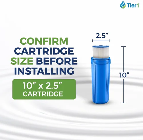 Vista 3 de Tier1 Paquete de 6 cartuchos de repuesto de filtro de agua de sedimentos plisados de poliéster para toda la casa, compatible con Pentek R30