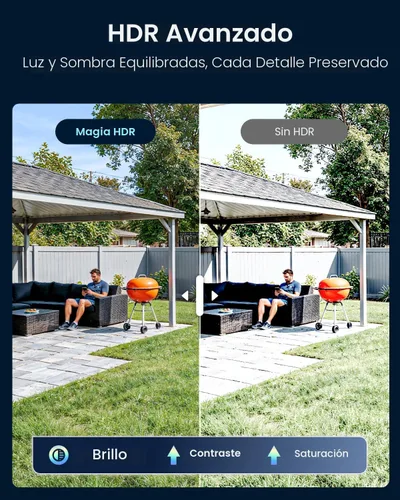 Vista 4 de REOLINK Cámara de seguridad CX820 ColorX PoE, 4K UHD, visión nocturna a color real, súper apertura F1.0, sensor de imagen de 1/1.8'', tecnología