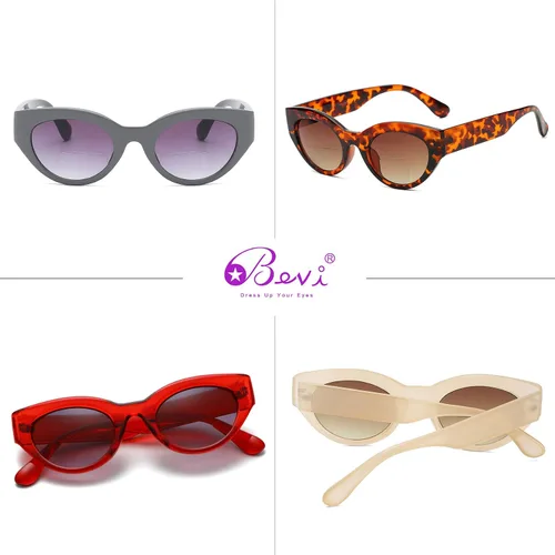 Vista 7 de Bevi Gafas de sol clásicas de lectura completa Cateye para mujer con lentes flexibles y fuertes para mujer