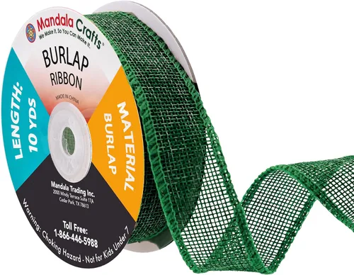 Vista 43 de Mandala Crafts Cinta de arpillera negra de 1.5 pulgadas de ancho para manualidades, rollo de 20 yardas de cinta rústica de arpillera para coronas