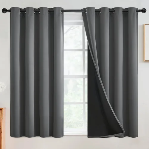 Vista 122 de SimpleHome - Cortinas opacas 100% para recámara, cortinas de ventana con ojales beige, con aislamiento térmico, cortinas de oscurecimiento