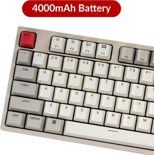 Vista 5 de Keychron C1 Tenkeyless Layout - Teclado mecánico con cable de 87 teclas para Mac, interruptor mecánico marrón Keychron / teclas ABS de color retro