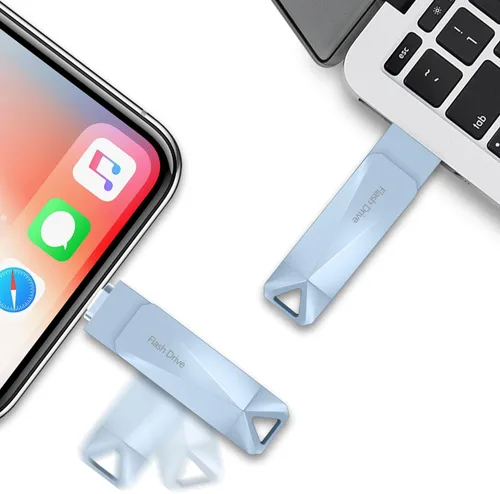 Vista 2 de Memoria USB Qainerly de 512 GB para teléfono, todos los modelos, almacenamiento de transferencia de diseño 4 en 1, iPad/PC/Android