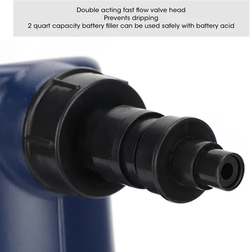 Vista 4 de Battery Filler - Botella de llenado de agua de batería de 2 litros/carrito de golf de ciclo profundo, botella de llenado de batería resistente