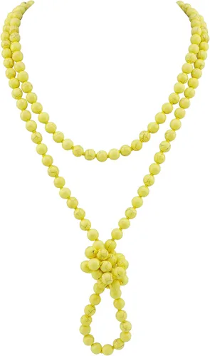 Vista 19 de Firstmeet Collar largo de cuentas de moda con nudo de cuerda, versátil, 60 pulgadas, joyería de disfraz para mujer Aqua Sky AB