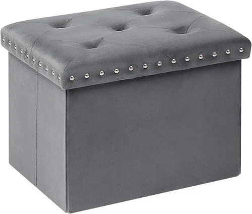 Vista 15 de B FSOBEIIALEO - Otomana de almacenamiento con forma de cubo plegable con capuchón - Otomanas con almacenamiento, cubierta de mesa de café, taburete