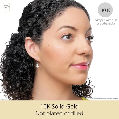 Vista 2 de Pendientes de oro blanco de 10k para mujer