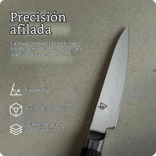 Vista 3 de Shun Sora - Cuchillo para pelar, Pelar, Metálico