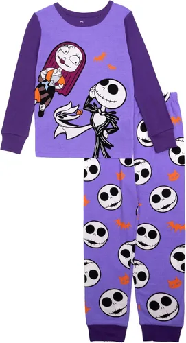 Vista 9 de Disney Unisex Kids' 2-piece Snug-fit Cotton Holiday Matching Pajamas Mejores Compañeros