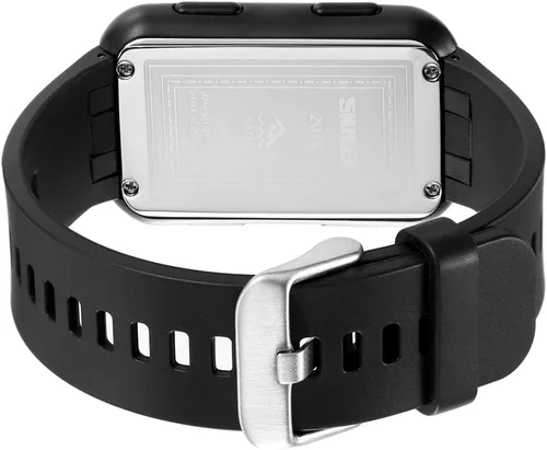Vista 3 de Reloj digital para hombre, pantalla grande, relojes impermeables Todo negro