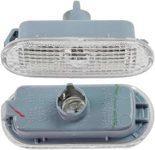 Vista 6 de Para Volkswagen Jetta 1999-2005 / Golf 1999-2006 Luz de repetidor lateral para conductor o lado del pasajero Una sola pieza Para VW2570105 1J0