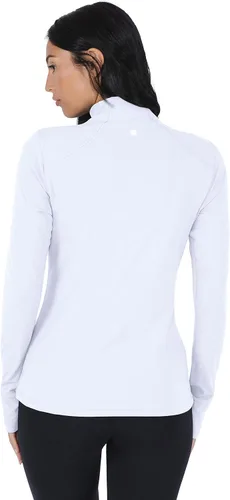 Vista 4 de Yogalicious Nude Tech - Chaqueta de manga larga con media cremallera y bolsillos frontales