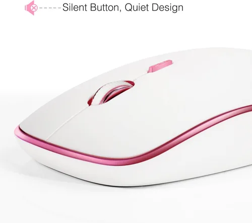 Vista 5 de Teclado inalámbrico y ratón (rosa)