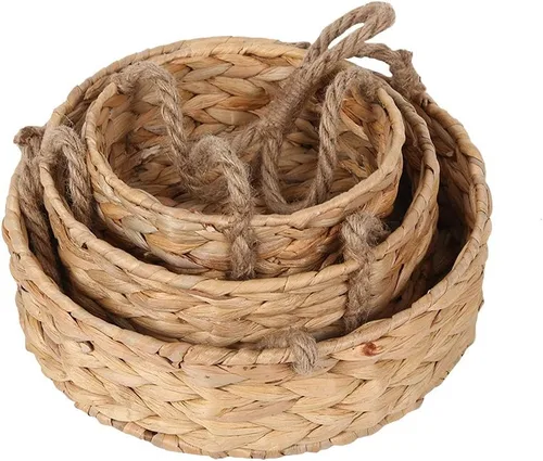 Vista 2 de KINGWILLOW - Cesta colgante de frutas de 3 niveles, soporte para plantas