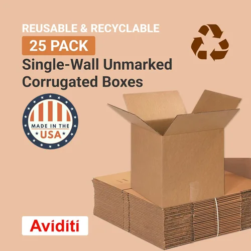 Vista 3 de BOX USA 131313 Caja de cartón corrugado cubo de 13 pulgadas de largo x 13 pulgadas de ancho x 13 pulgadas de alto, kraft, para envío, embalaje