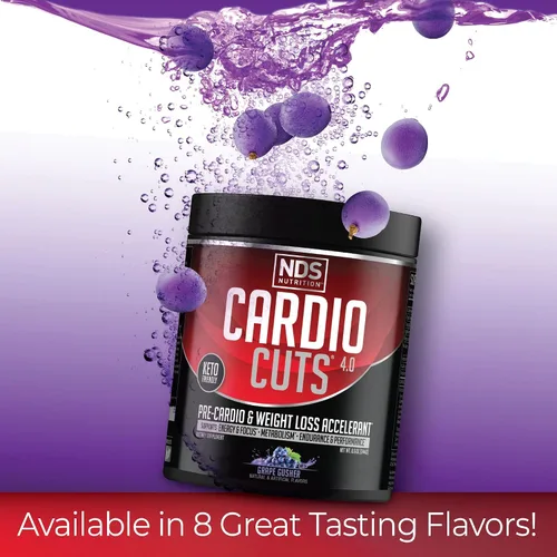 Vista 7 de NDS Nutrition Cardio Cuts 4.0 - Gusher de uva, 20 porciones (paquete de 1) Endurance, Performance & Metabolism Support Advanced Weight Loss
