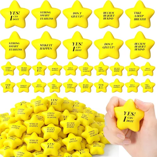 Vista 8 de Chalyna 30 piezas de regalos motivacionales de 2.2 pulgadas para aliviar el estrés, colores surtidos Varios