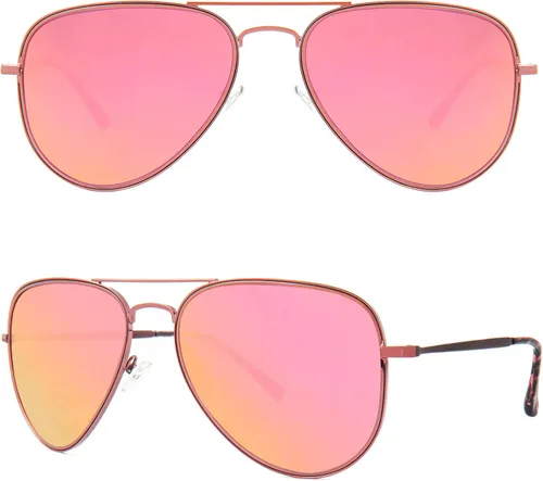 Vista 7 de MAXJULI Gafas de sol polarizadas estilo aviador para cabezas grandes para hombres y mujeres 8123 Plateado/Gris (silver frame/grey lens)