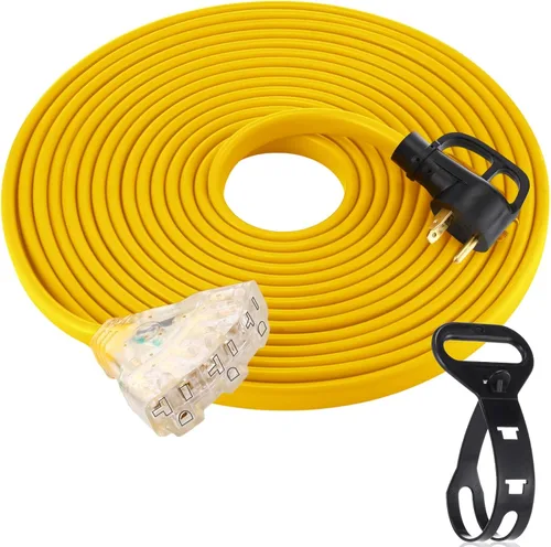 Vista 8 de Tellegloww Cable generador plano para RV NEMA TT-30p a 3X 5-20R/5-15R de 10 Negro
