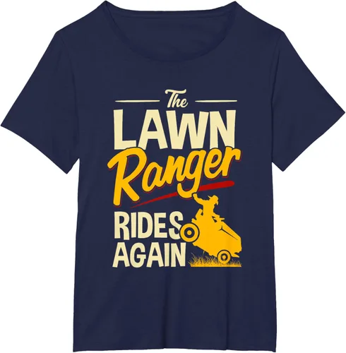 Vista 18 de The Lawn Ranger Rides Again - Camiseta de corte de césped Azul Marino