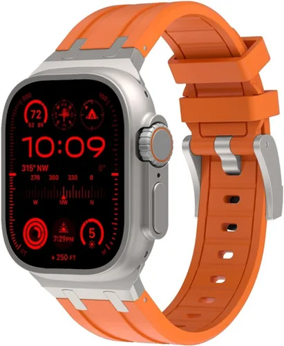 Vista 12 de Apple Watch Band para iWatch Ultra Series, correa de reloj de silicona para hombres, diseño fresco, compatible con Apple Watch de 1.929 in, 1.772