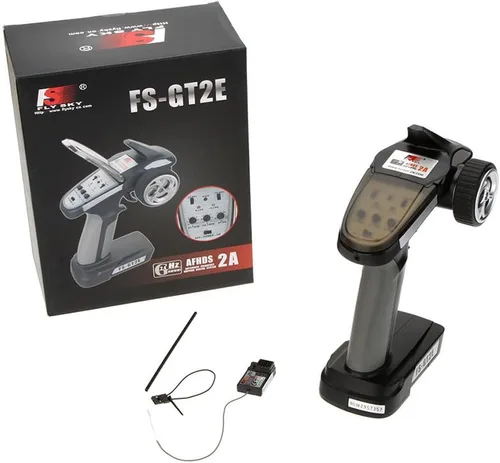 Vista 6 de Flysky FS-GT2E AFHDS 2A 2.4ghz 2CH Sistema de radio Transmisor para RC Car Boat con receptor FS-A3