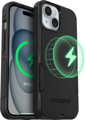 Vista 7 de OtterBox Carcasa para iPhone 15 Plus y iPhone 14 Plus Commuter Series, color negro, delgada y resistente, apta para bolsillo, con protección