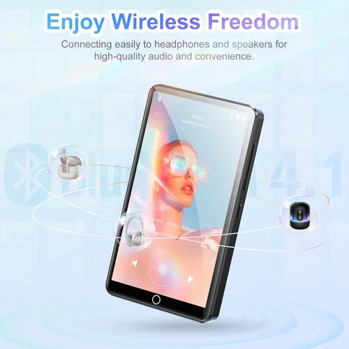 Vista 5 de Reproductor de MP3 Conrain de 80GB con Bluetooth y WiFi, Reproductor de MP3 Android con pantalla táctil de 4.02" con cámara trasera de 13MP