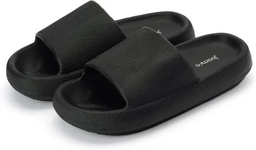 Vista 2 de Joomra - Sandalias acolchadas tipo pantuflas para mujeres y hombres, antideslizantes, de secado rápido, sandalias para baño, con suela gruesa