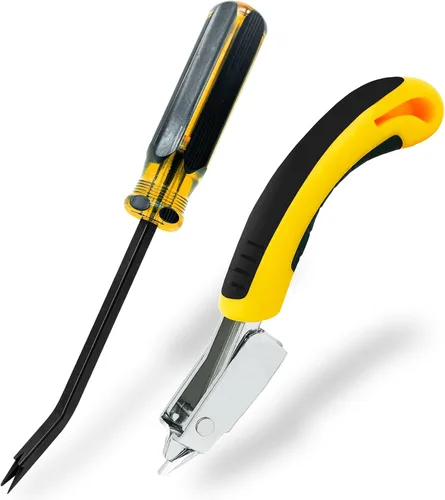 Vista 8 de Removedor de grapas para tapicería – Extractor de grapas, herramientas de tapicería con doble punta, herramienta removedor de grapas para quitar