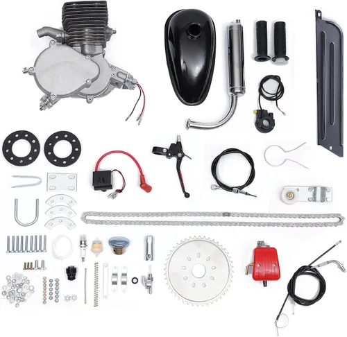 Vista 9 de Kit de motor de bicicleta de 100 cc, kit de motor de bicicleta de 2 tiempos, kit de conversión de motor de gasolina a gas, kit de bicicleta