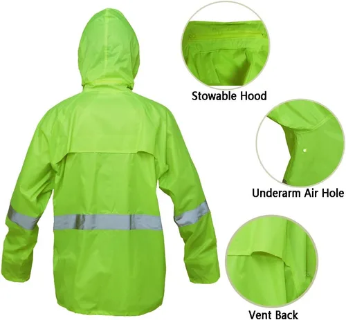 Vista 3 de RainRider Traje de Lluvia, Chaqueta y Pantalones para Hombres y Mujeres, Impermeable, Ligero, Equipo de Lluvia, Ropa de Trabajo
